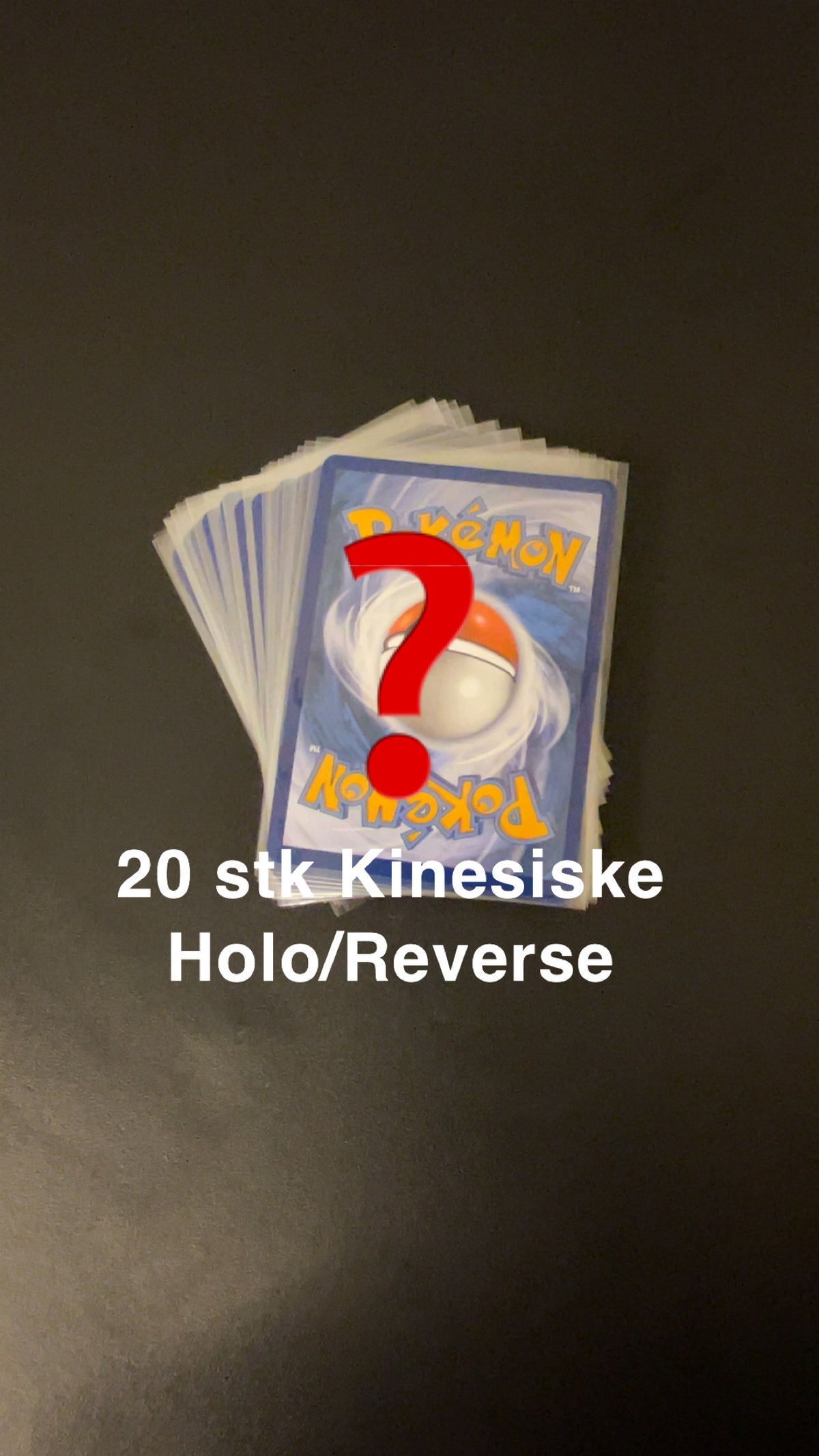 20 Stk Kinesiske Holo/Reverse Pokémon Kort Random