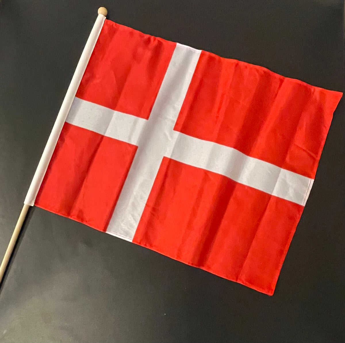 Vifteflag Dannebrog i stof