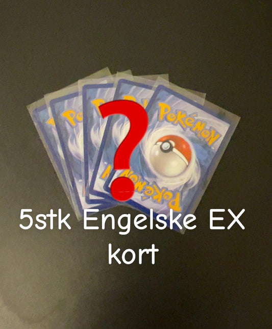 5 Stk Engelske EX Kort Random